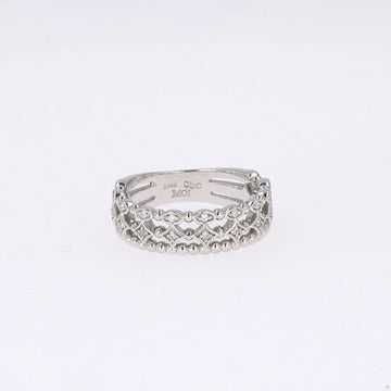 0.11 CTW   Round Near-Colorless Moissanite Fashion Ring in 14K White Gold