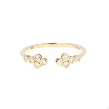0.15 CTW   Round Near-Colorless Moissanite Fashion Ring in 14K Yellow Gold