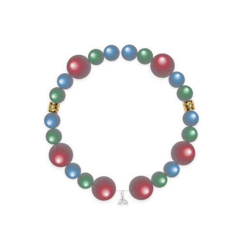 Blue Cat's Eye & White Mermaid Tail Bracelet – 237A5F Blue Cat's Eye & White Mermaid Tail Bracelet – 237A5F