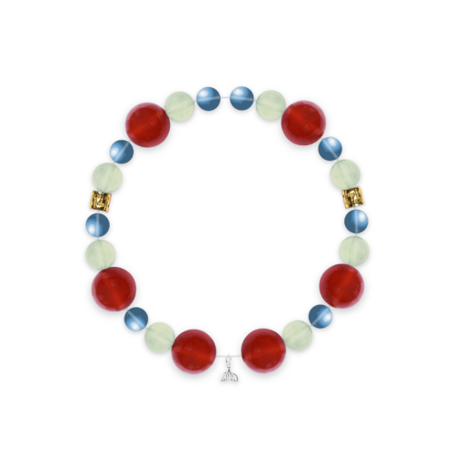 Blue Cat's Eye & White Mermaid Tail Bracelet – E8CCDA Blue Cat's Eye & White Mermaid Tail Bracelet – E8CCDA