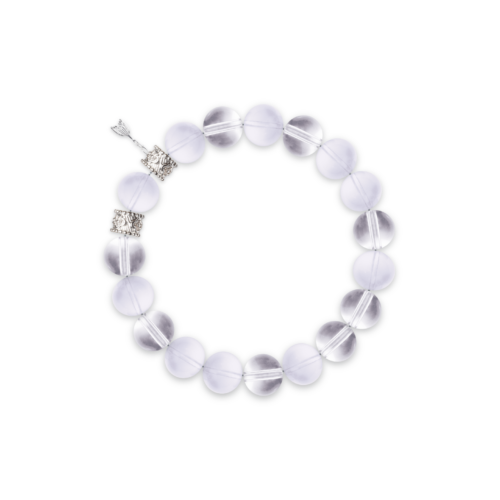 Elegant Milky White Crystal & White Mermaid Tail Harmony Bracelet – F0BACF Elegant Milky White Crystal & White Mermaid Tail Harmony Bracelet – F0BACF