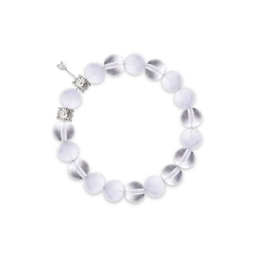 Elegant Milky White Crystal & White Mermaid Tail Harmony Bracelet – F0BACF