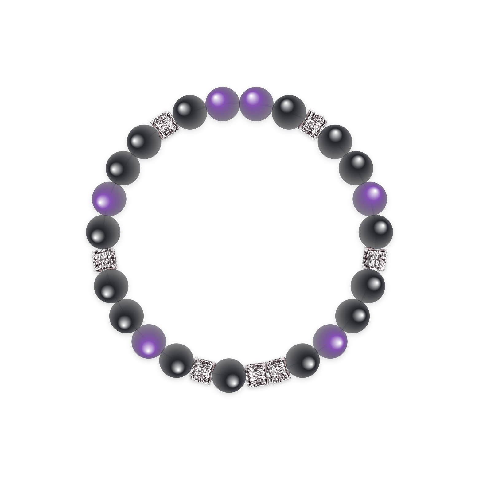 Balanced Red Onyx Initial R Bracelet